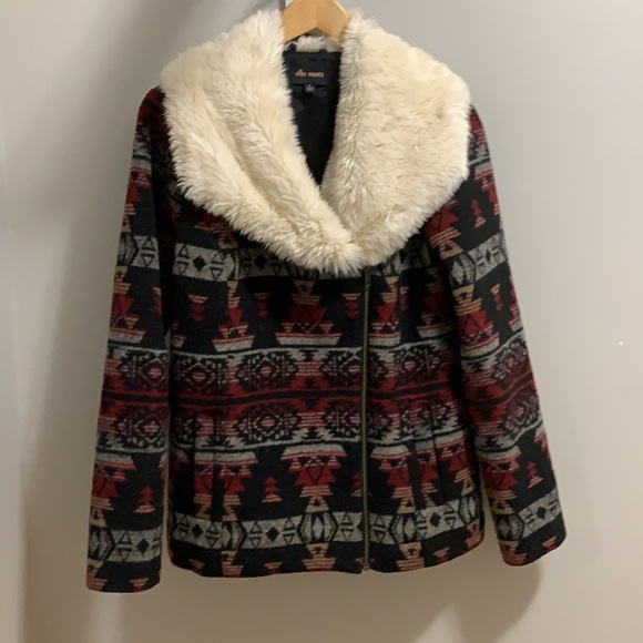 Ella moss aztec pattern winter coat - Picture 3 of 6